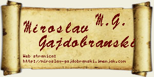 Miroslav Gajdobranski vizit kartica